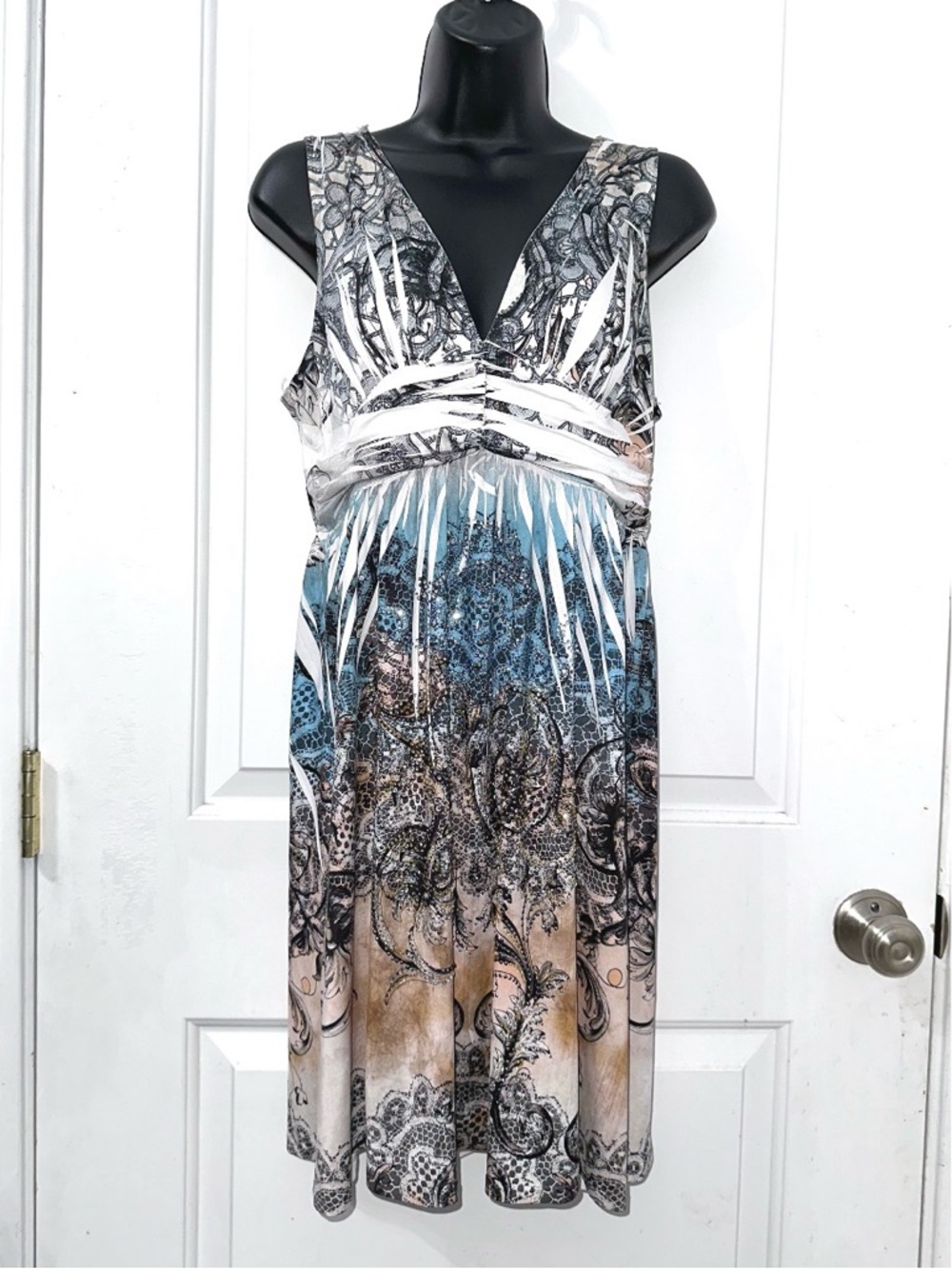 S-Twelve boutique dress with lots of rhinestones